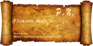 Pinkova Nyék névjegykártya